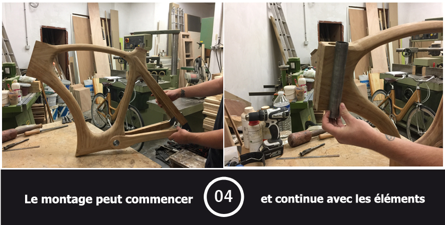 Velo en bois etape 4