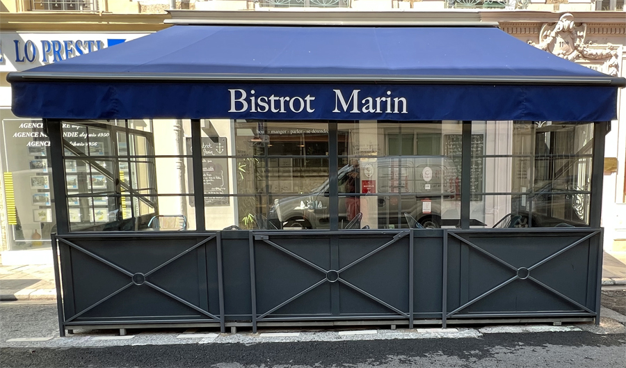 BISTROT MARIN La façade rue grimadi Nice