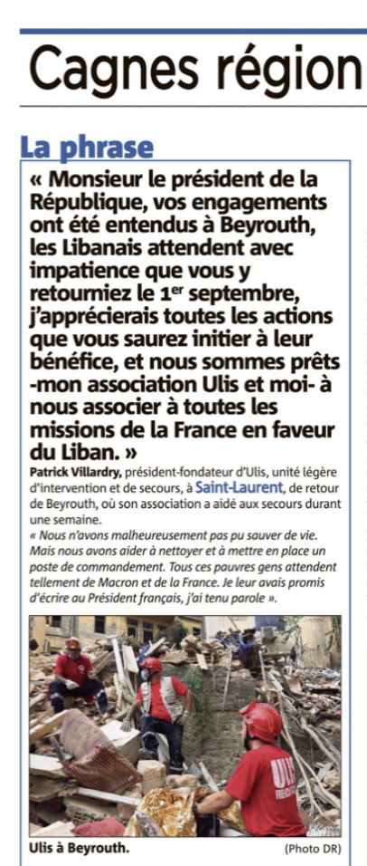 ULIS LETTRE AU PRÉSIDENT MACRON