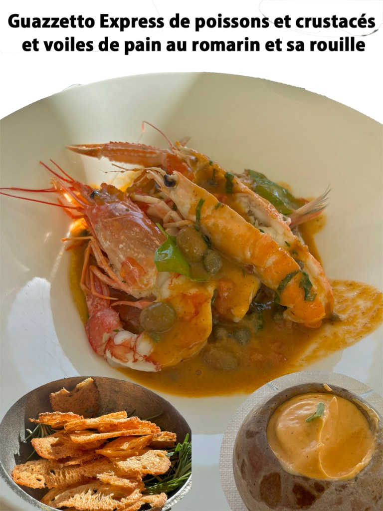 Marixx  présentation carte Guassetto de poissons et crustacés