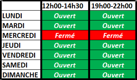 LE SOCLE HORAIRES