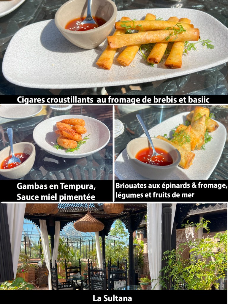 Marrakech repas rrue le roof de la Sultana